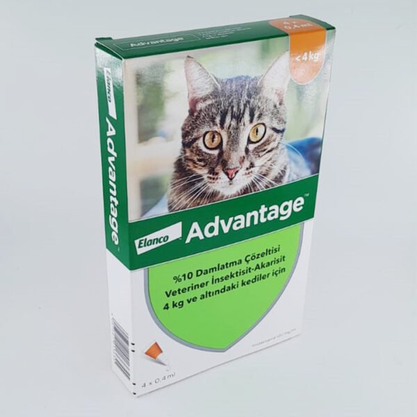 Advantage 4kg altı Kediler için Dış Parazit Damlası 4 pipet